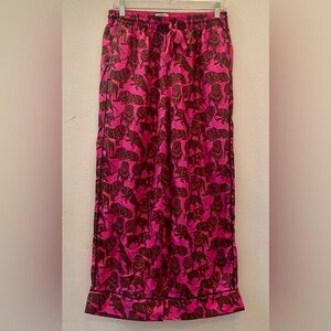 Relaxed silk pant. Sleepy lions print by J. Crew collection. New with tag.